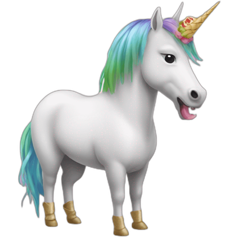 unicorn-eating-som-tam emoji