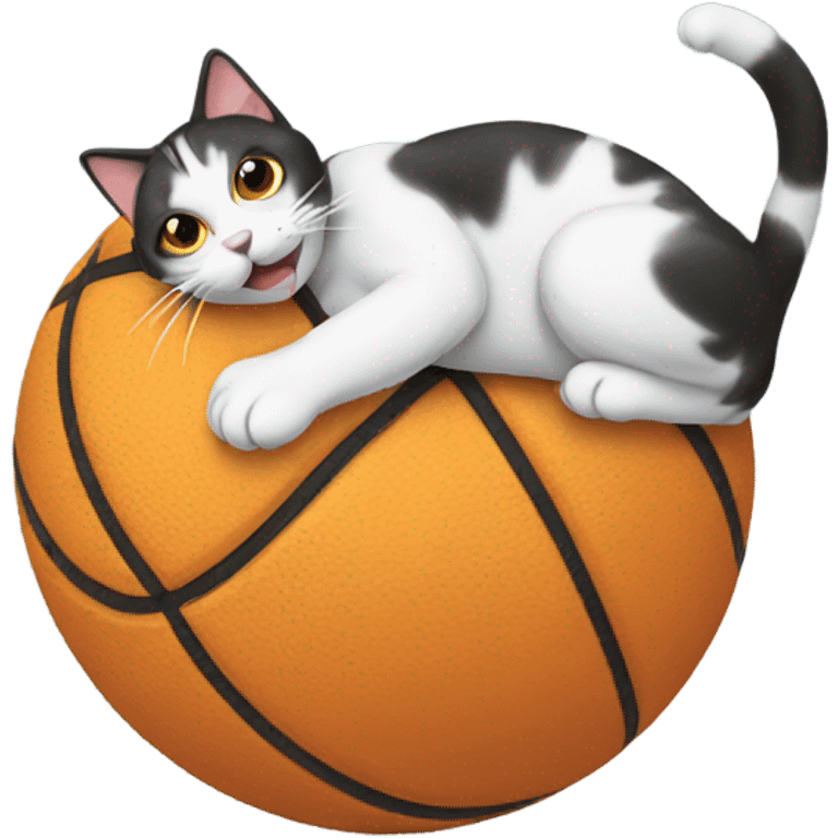 Cat holding ball emoji