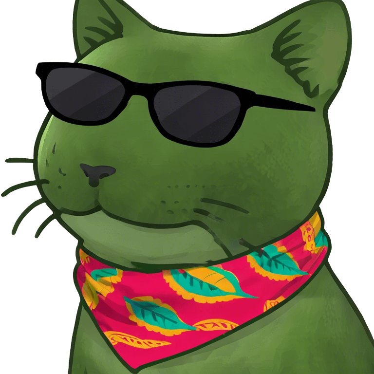 Cat with sunglasses emoji