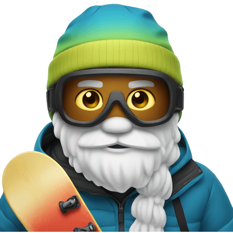 Drunk snowboarder emoji