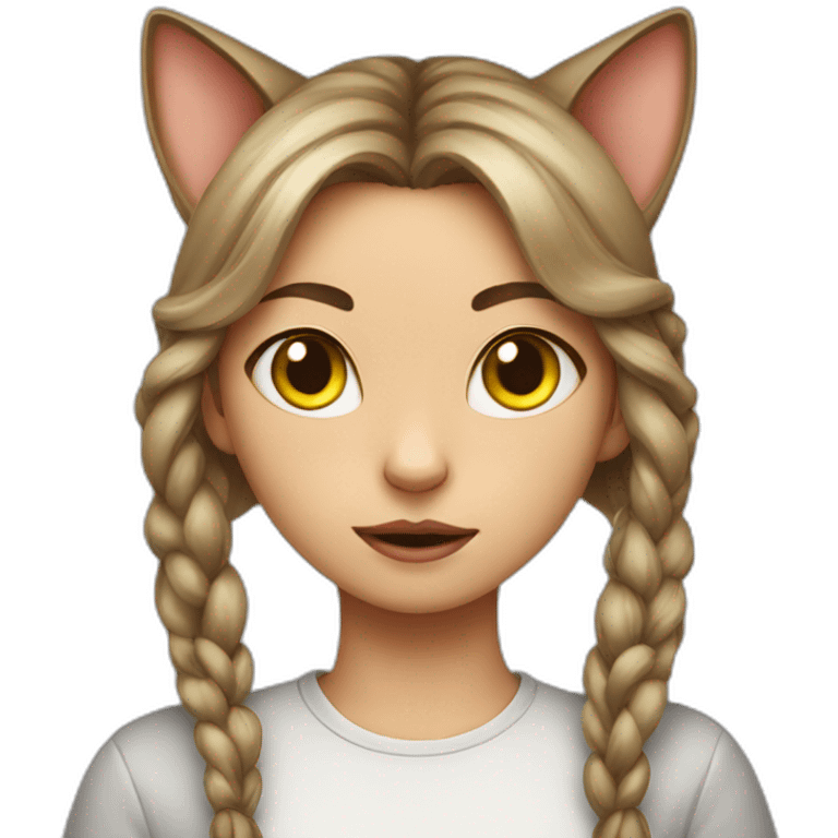 Cat hating girl emoji