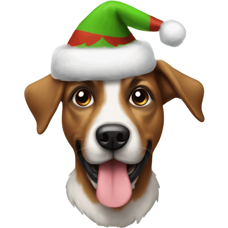 Chrismas dog emoji