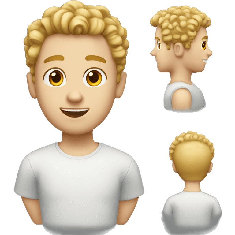 dutch white guy with undercut curly hair emoji