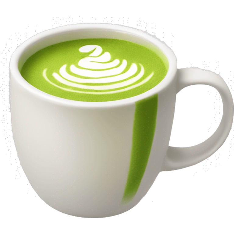 matcha laTte in white mug emoji