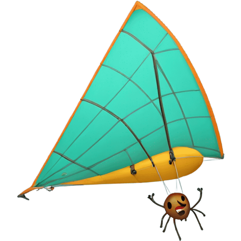 A tick insect hang gliding emoji