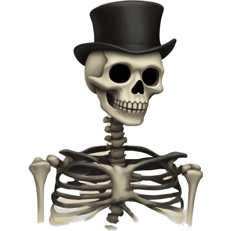 Skeleton with black rose emoji