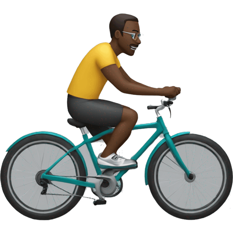 Bassirou diomaye Faye sur vélo  emoji