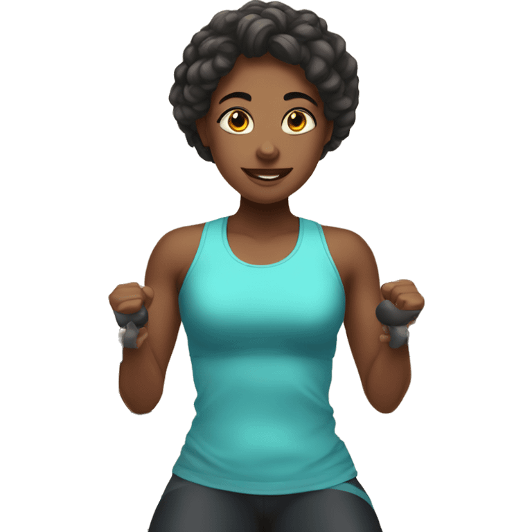 A girl in the gym emoji