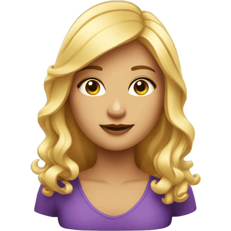 Una chica rubia gordita  emoji