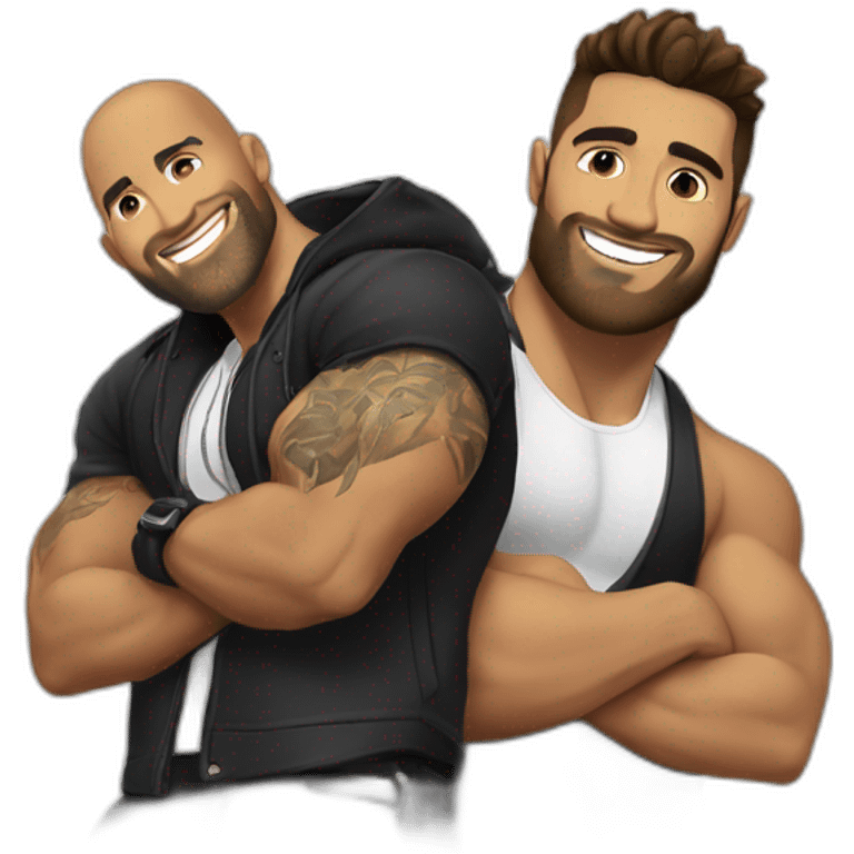 The rock et Kendji girac emoji