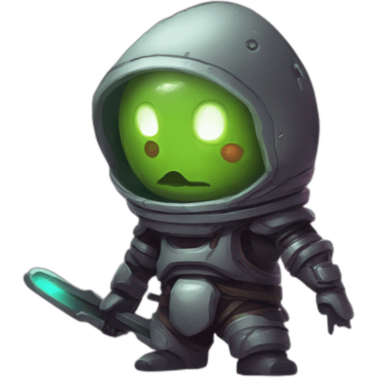 let him cook alien emoji scifi roguelike rpg style inspired by slay the spire digital art emoji