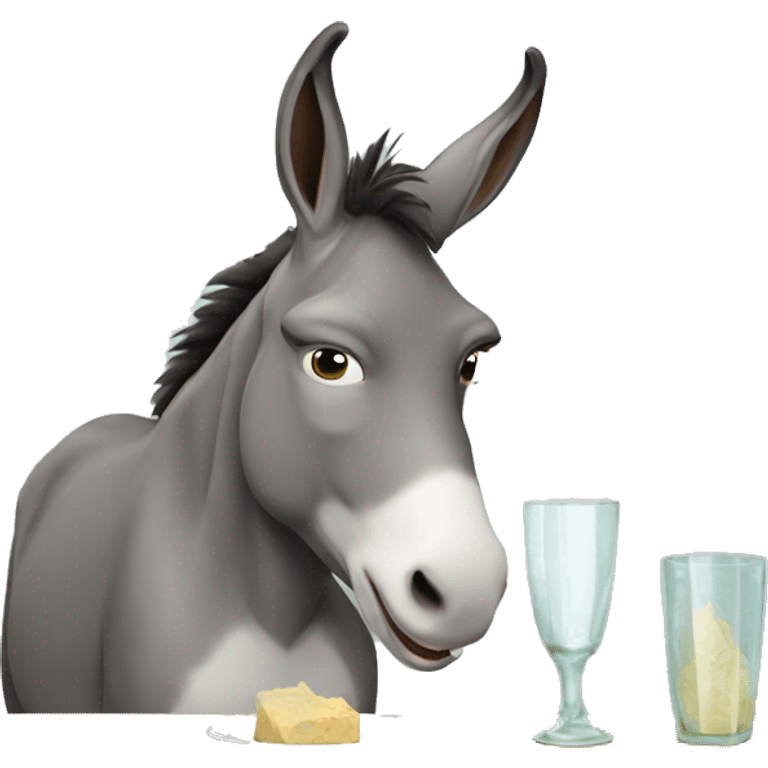 Donkey eating glass emoji