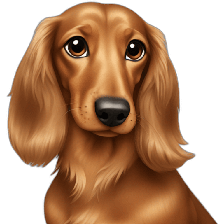 dachshund spotted long hair Light brown emoji