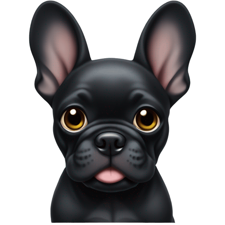 cutest fully black puppy frenchie emoji