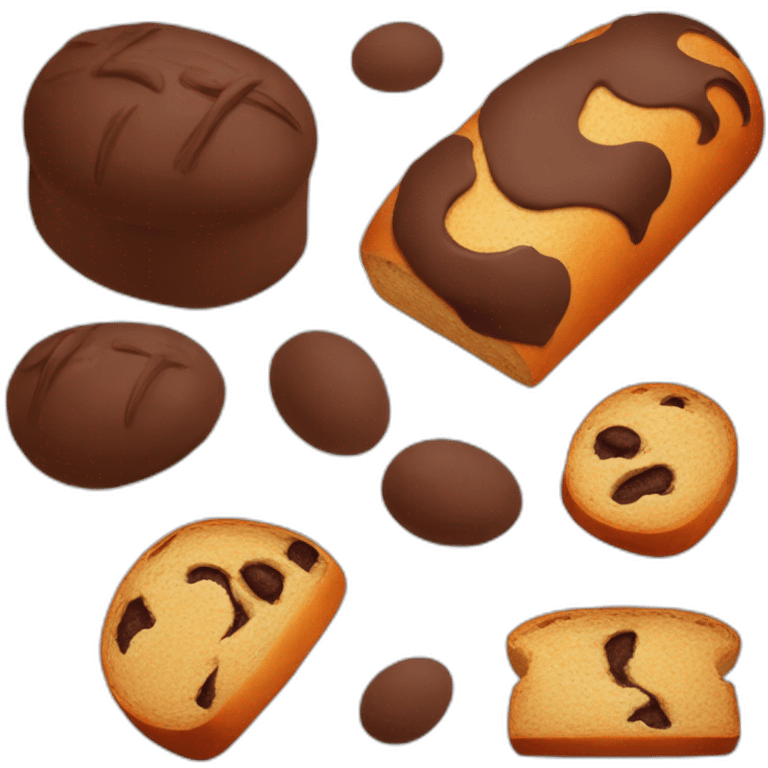 French chocolate filled bread emoji