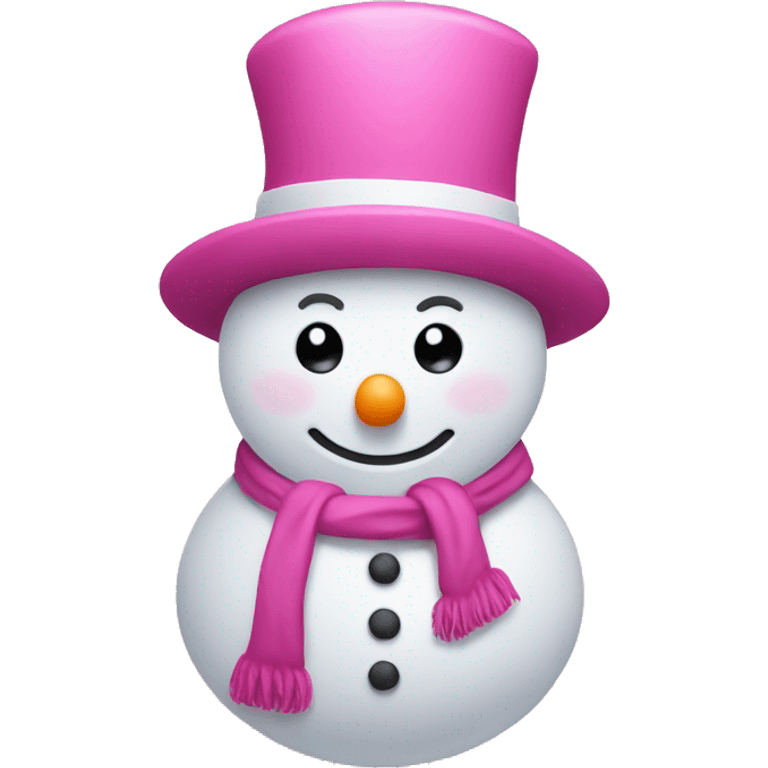 Pink Snowman emoji