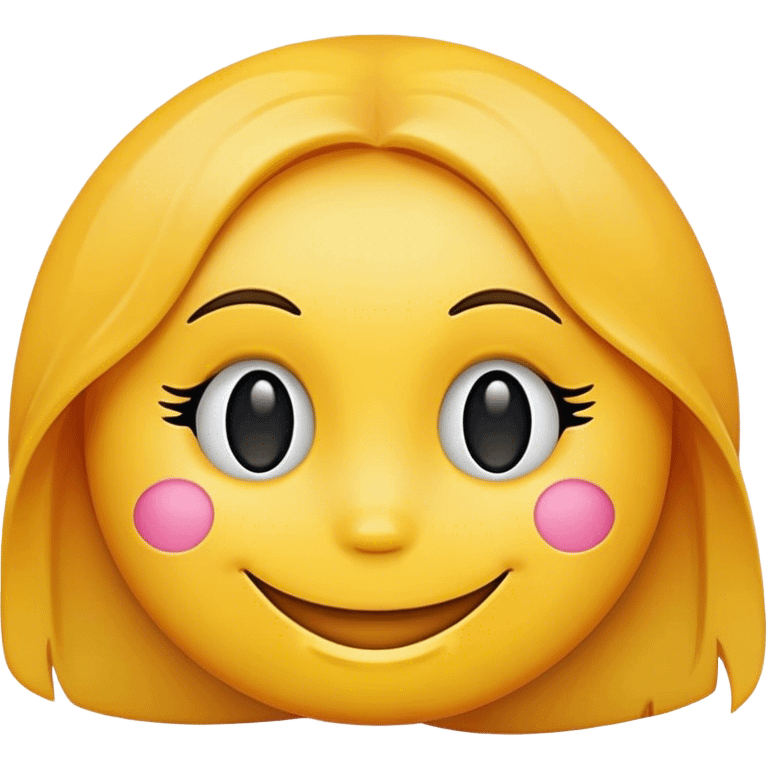 female yellow smiley face emoj emoji