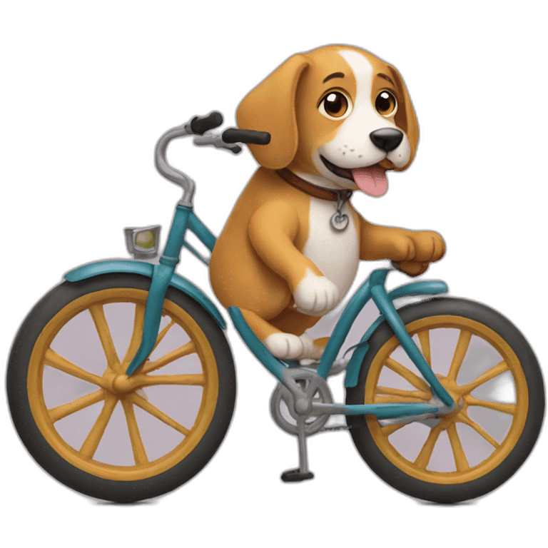 dog in a bike emoji