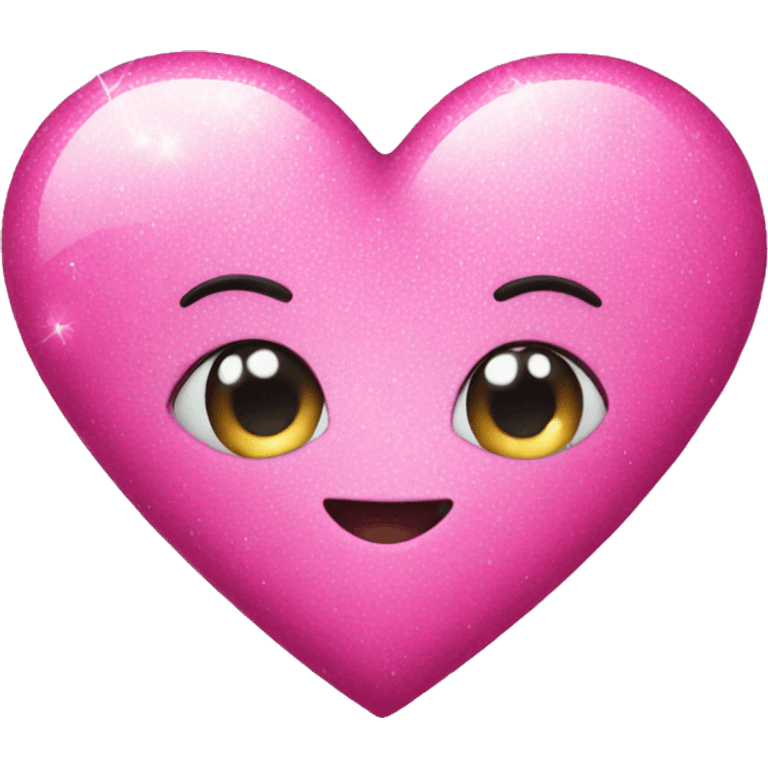 Pink heart with sparkles emoji