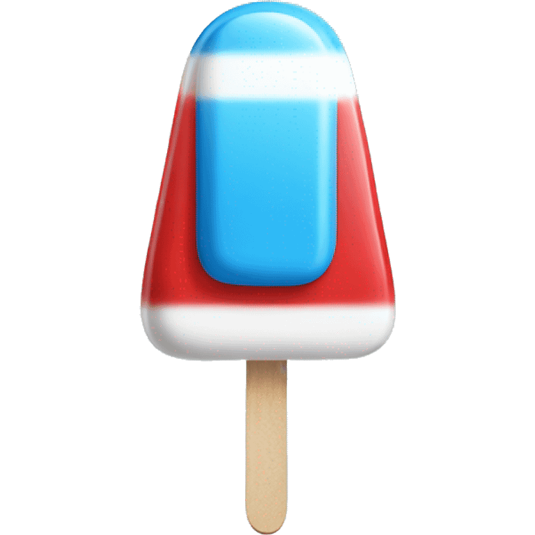 Blue white and red popsicle on a stick  emoji