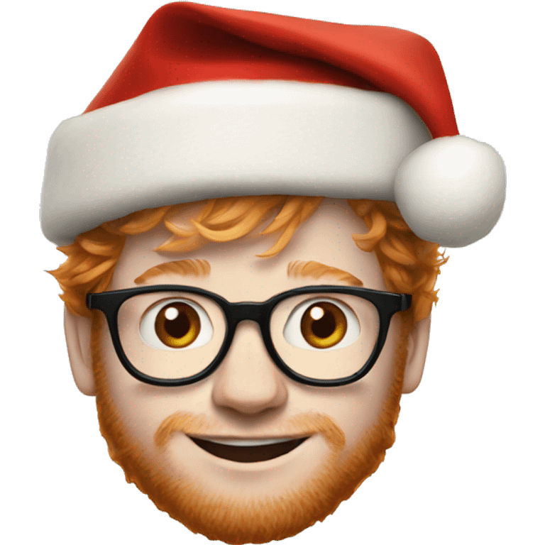 Ed Sheeran with santa hat emoji