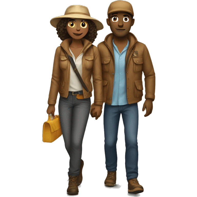 adventurous couple emoji