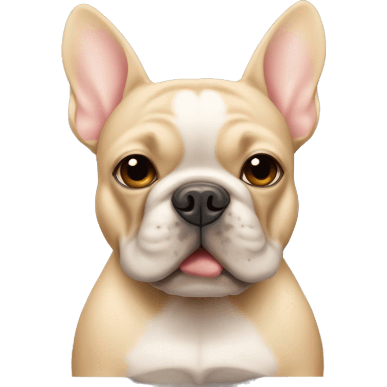 Tan French bulldog drinking beer emoji