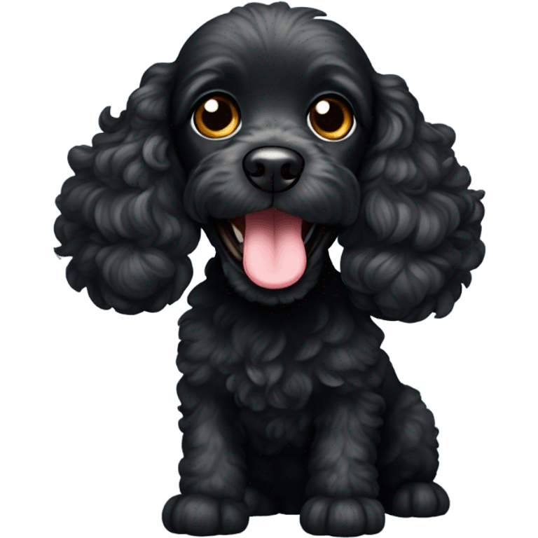 Mischievous Black Cockerpoo  emoji