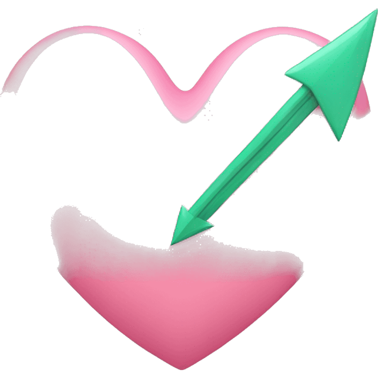 light pink heart with arrow going through it  emoji