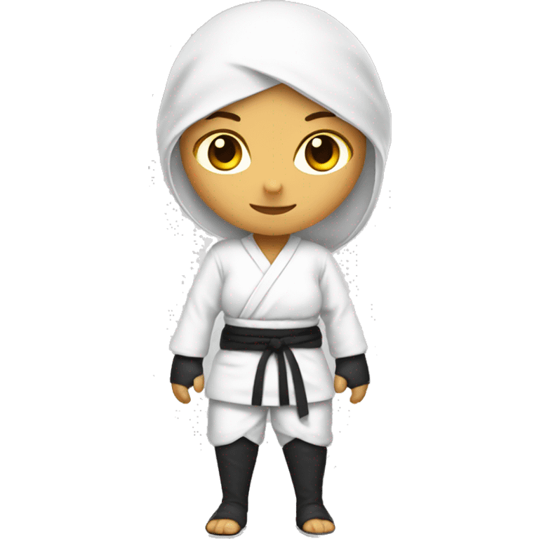 White clothes ninja girl emoji