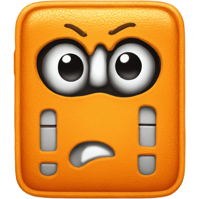 Worried Orange smartphone  emoji