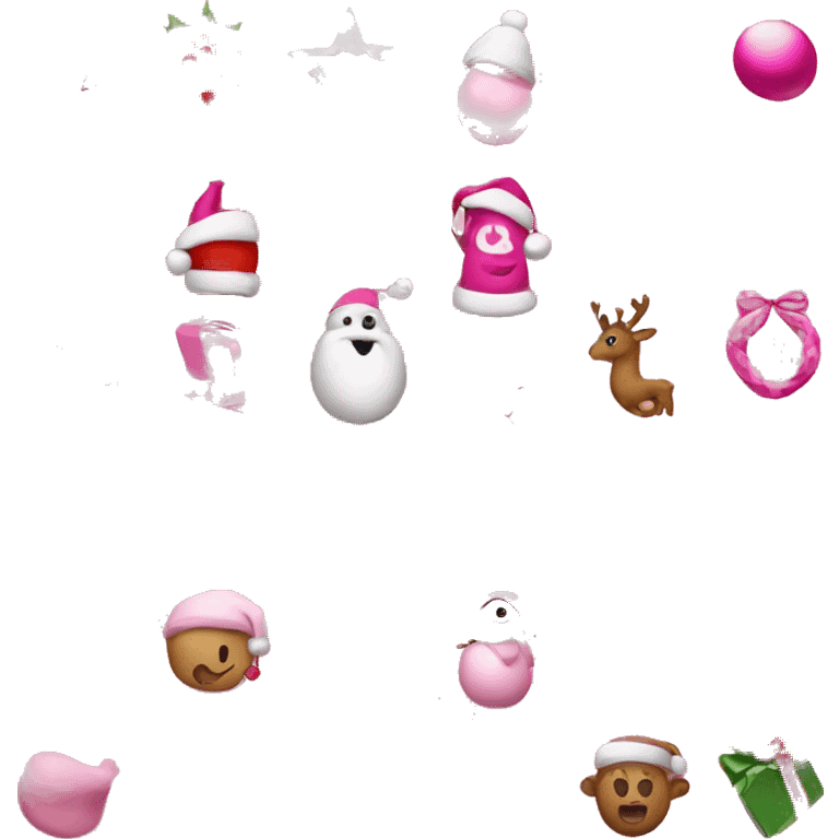 pink christmas theme emoji