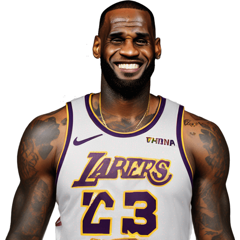 lebron james with tatoos emoji