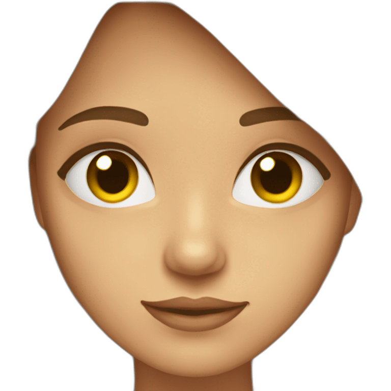 Mujer joven con ojos claros emoji