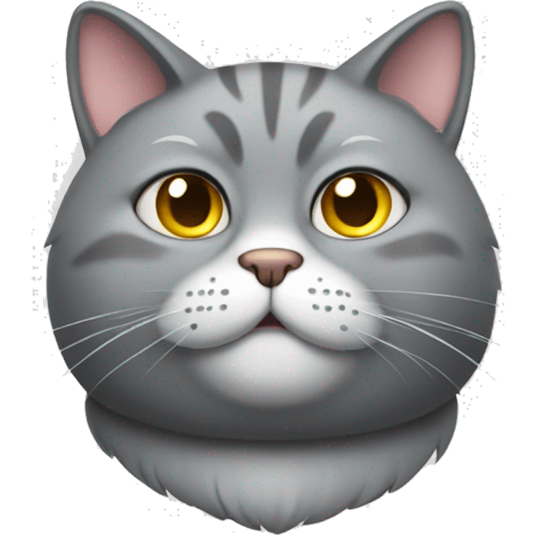 grey fat cat emoji