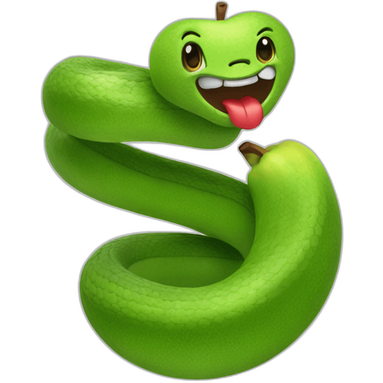 Serpent dans une pomme emoji