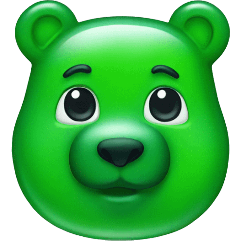 Green gummy bear emoji