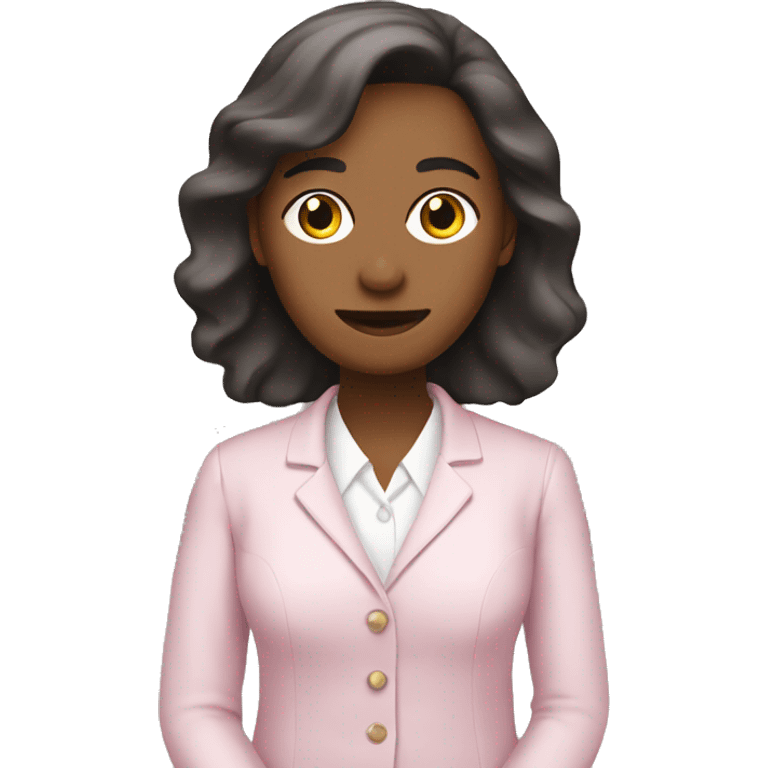 Psychologist in light pink clinical office  emoji