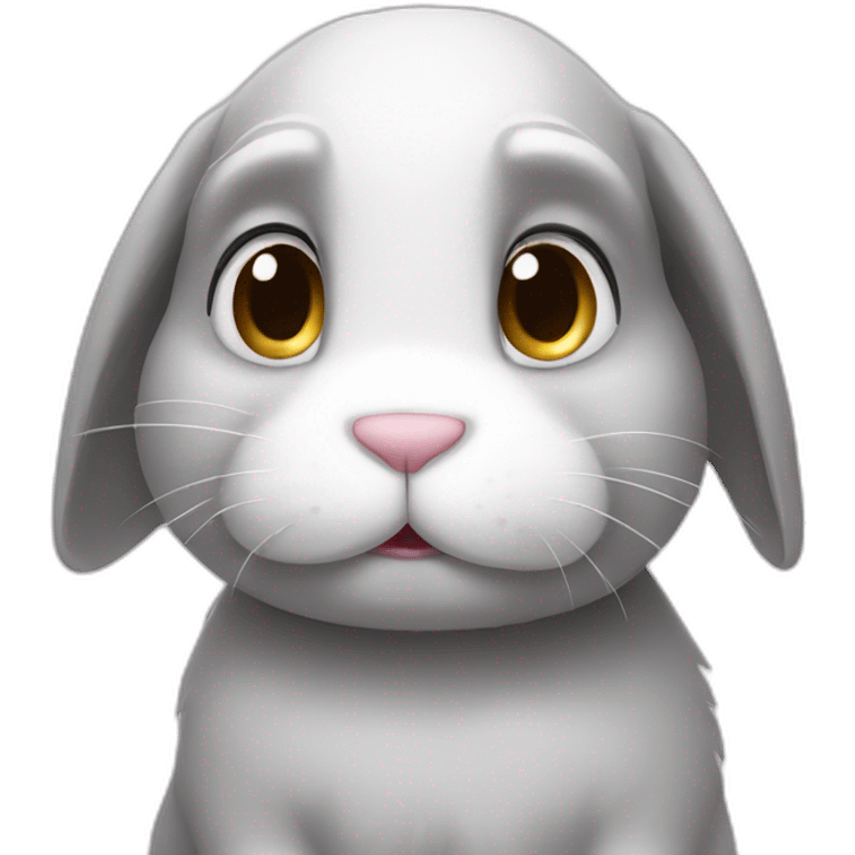 Bunny in sad emoji