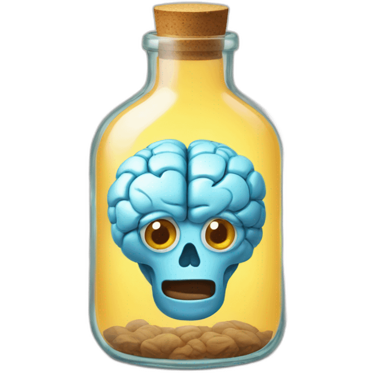 Brain in a bottle emoji