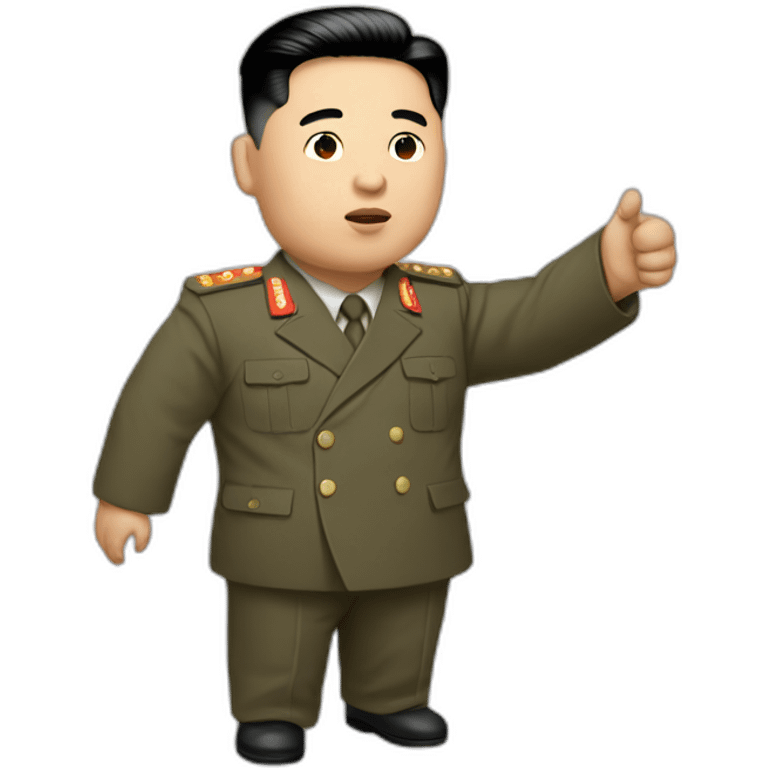 Kim jung un with arm emoji