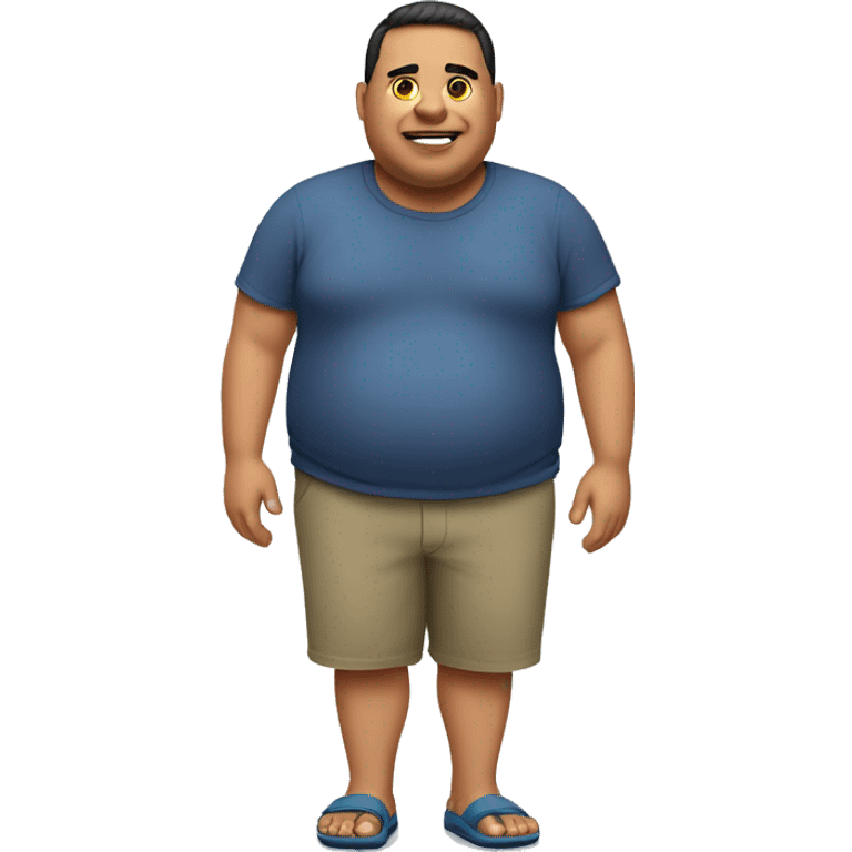 Fat man wearing crocs emoji