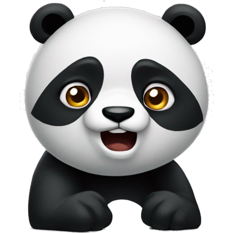 A panda for videos and that is angry and doubtful emoji