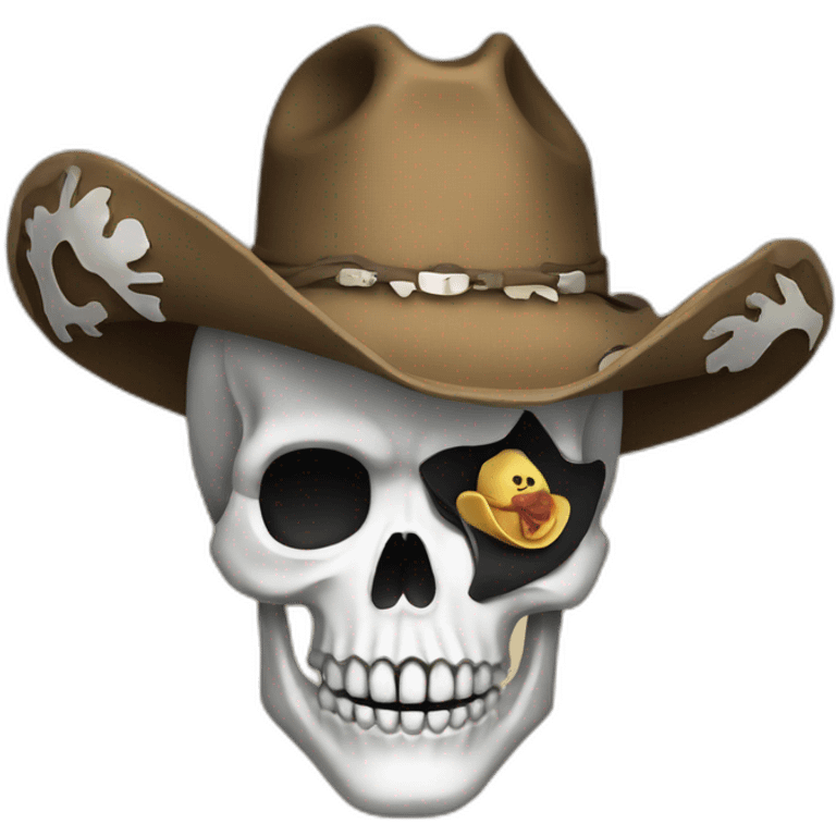 cowboy skeleton bandana emoji