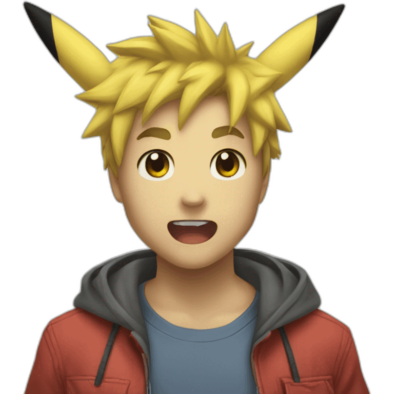 Pikachu bite ash emoji