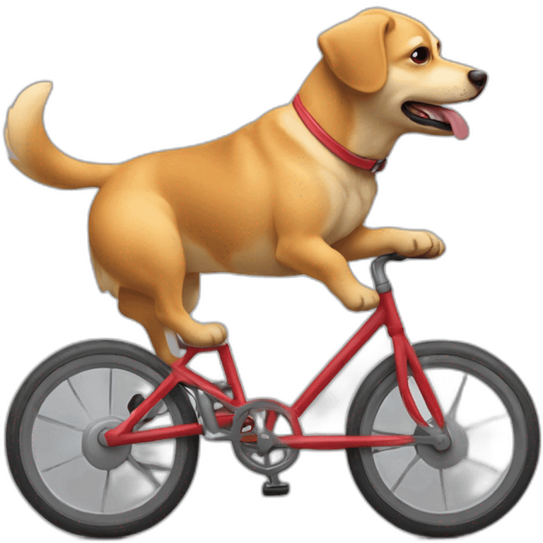 Chien sur un vélo emoji