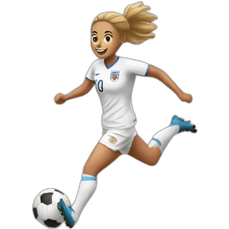 English female soccer player jumping emoji