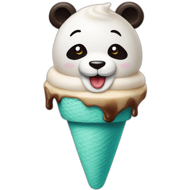 ice cream panda emoji