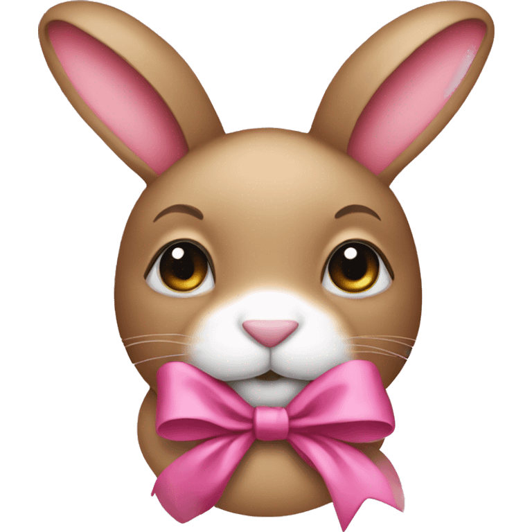 Bunny face with pink bow emoji