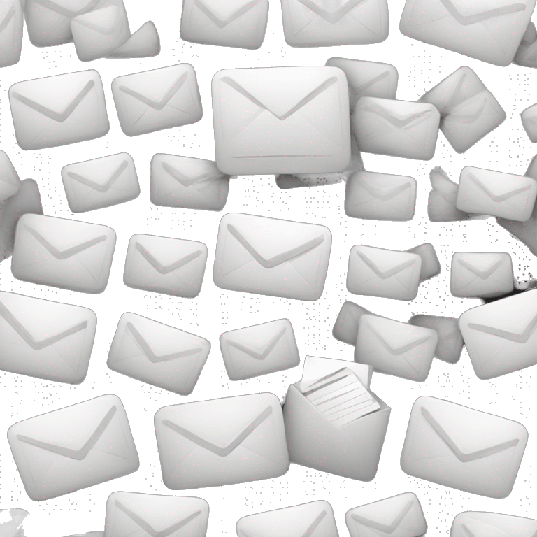 gmail en blanco y negro emoji